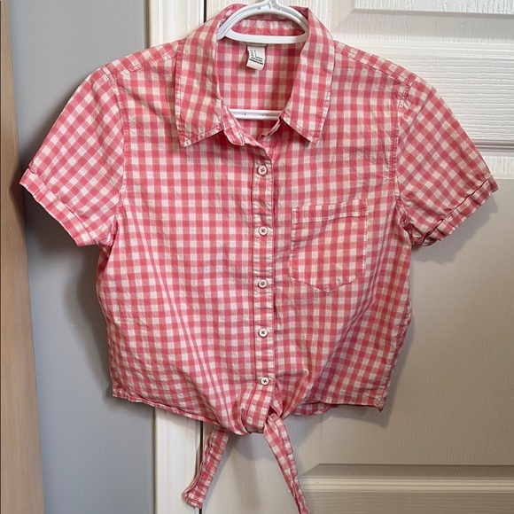 Forever 21 Pink and White Gingham Crop Top - Picture 4 of 4